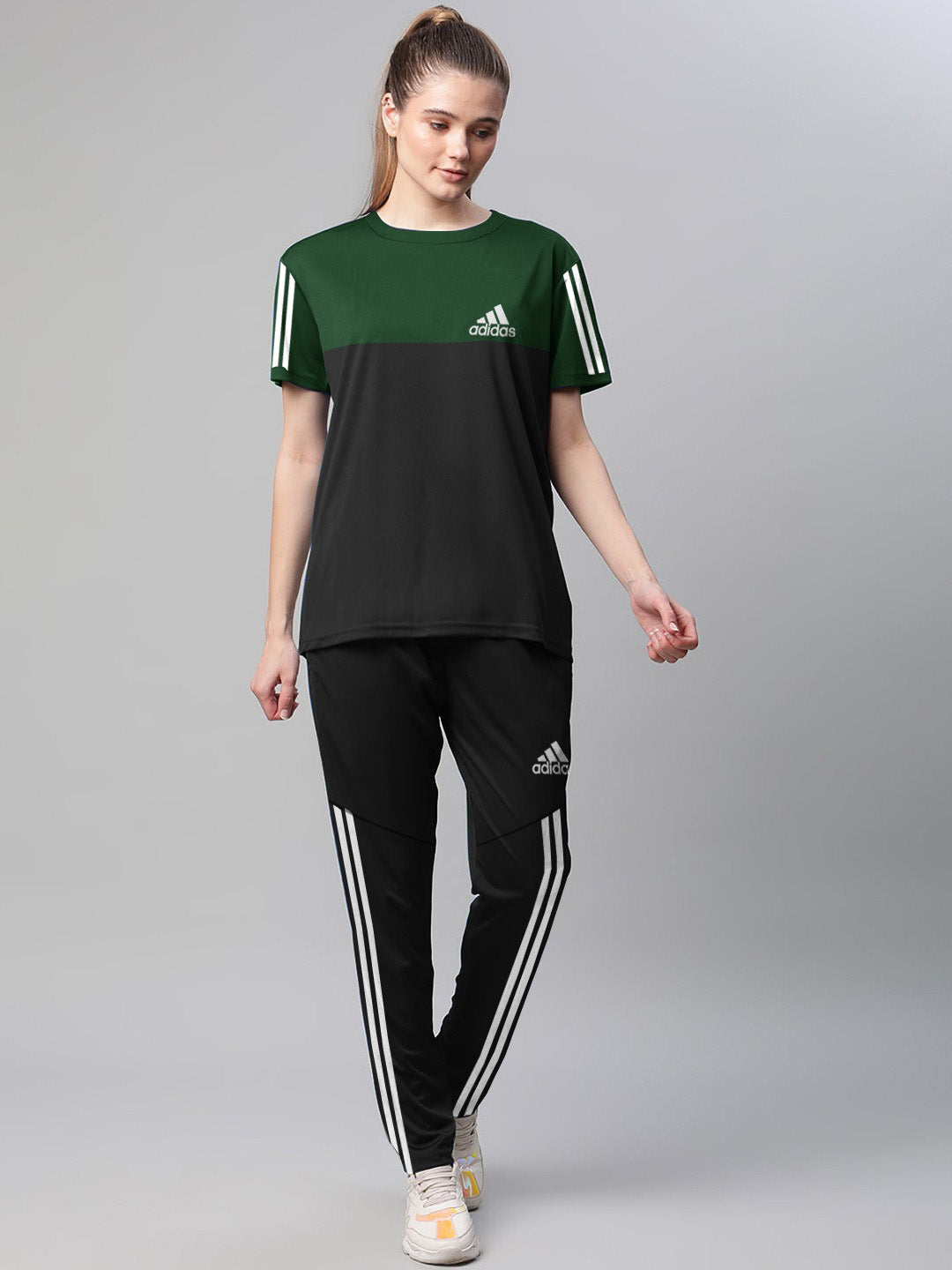 Adi Black & Green  Dri-Fit Tracksuit