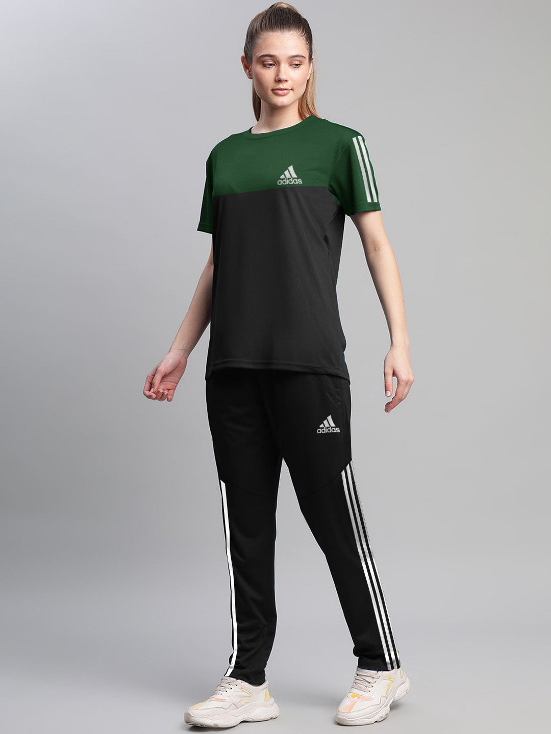 Adi Black & Green  Dri-Fit Tracksuit