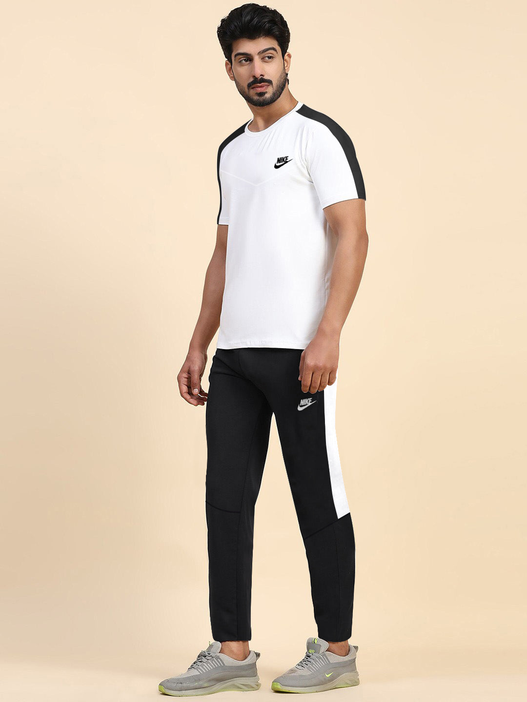 Nik White & Black Dri-Fit Tracksuit